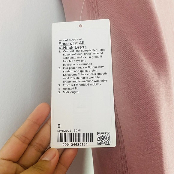 NWT Lululemon Ease of it All V-Neck Midi Dress Softstreme in Spiced Chai Sz 0 - Picture 13 of 16